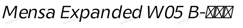 Mensa Expanded W05 B字体转换